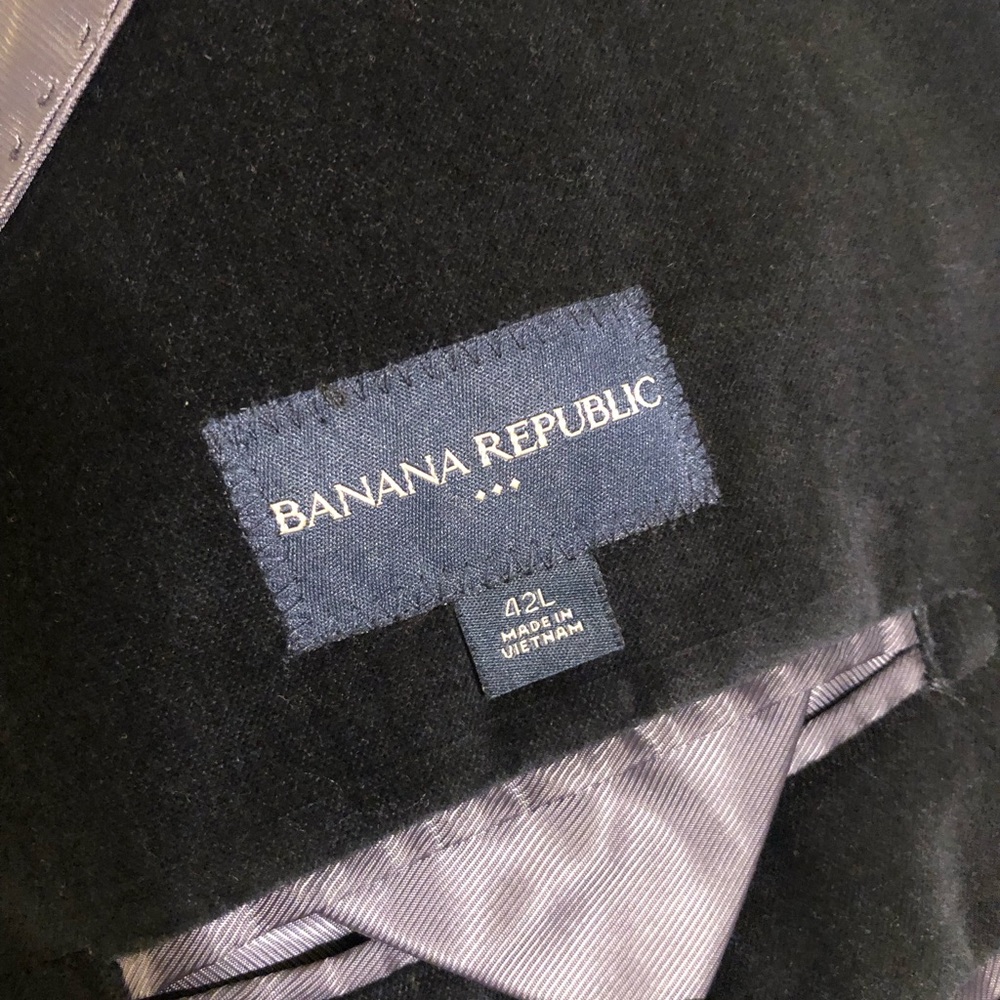 Banana republic velvet sports coat, black, EUC - Picture 6 of 13